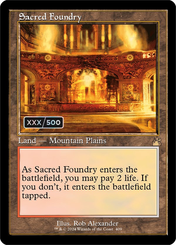 Sacred Foundry (Retro) (Serialized) [Ravnica Remastered] | Jack's On Queen