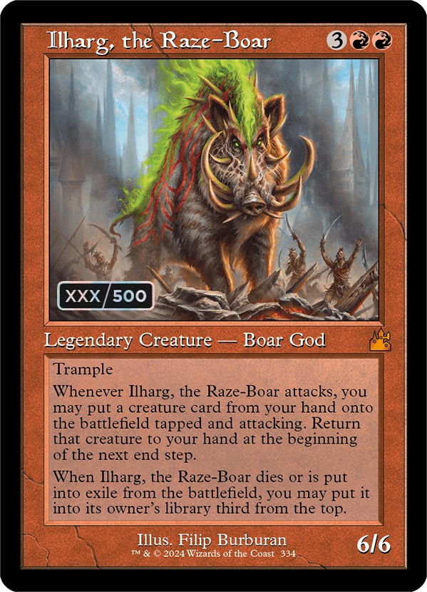 Ilharg, the Raze-Boar (Retro) (Serialized) [Ravnica Remastered] | Jack's On Queen