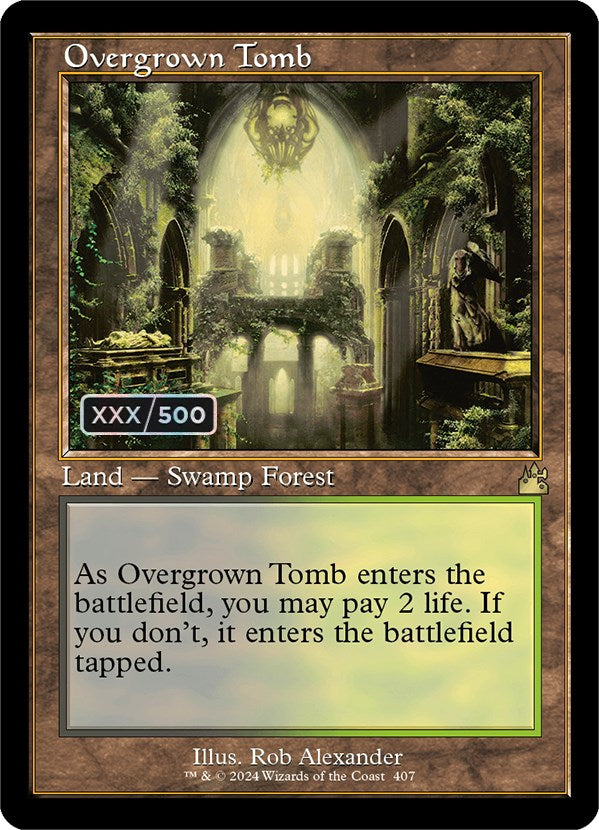 Overgrown Tomb (Retro) (Serialized) [Ravnica Remastered] | Jack's On Queen