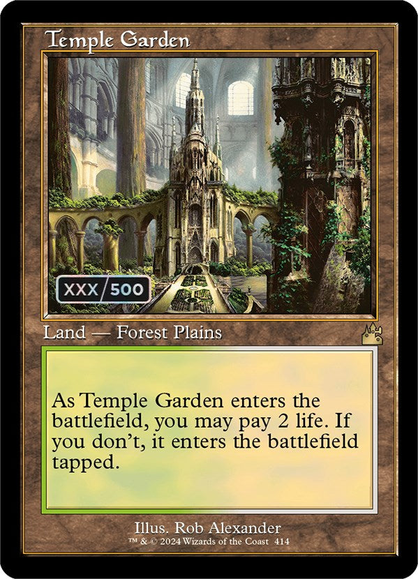 Temple Garden (Retro) (Serialized) [Ravnica Remastered] | Jack's On Queen