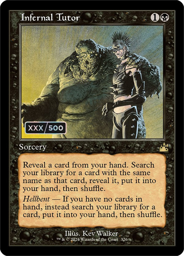 Infernal Tutor (Retro) (Serialized) [Ravnica Remastered] | Jack's On Queen