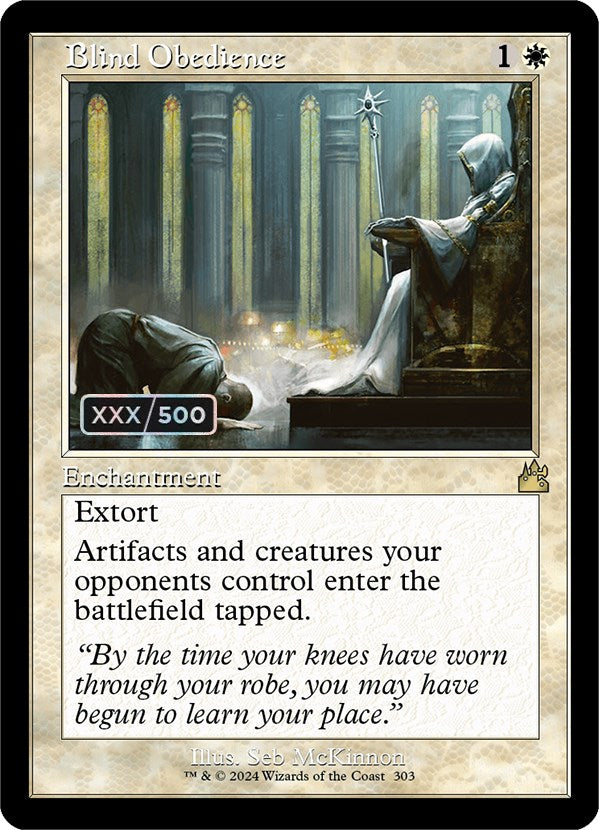 Blind Obedience (Retro) (Serialized) [Ravnica Remastered] | Jack's On Queen