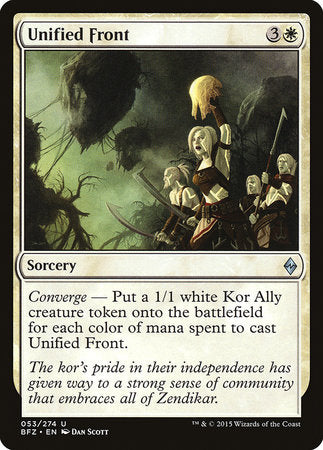 Unified Front [Battle for Zendikar] | Jack's On Queen