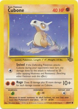 Cubone (50/64) [Jungle Unlimited] | Jack's On Queen