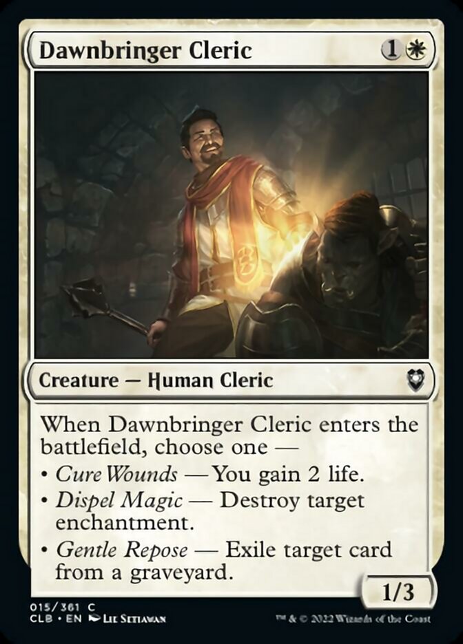 Dawnbringer Cleric [Commander Legends: Battle for Baldur's Gate] | Jack's On Queen