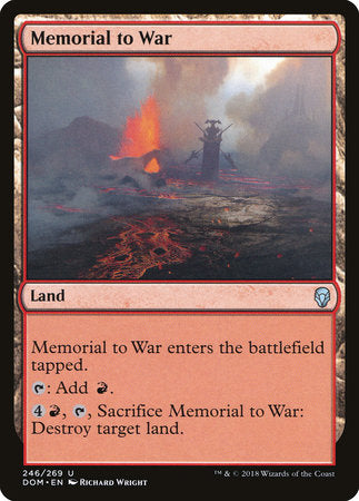 Memorial to War [Dominaria] | Jack's On Queen