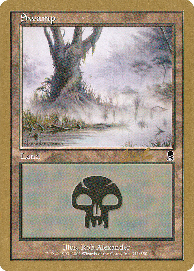 Swamp (cr341) (Carlos Romao) [World Championship Decks 2002] | Jack's On Queen