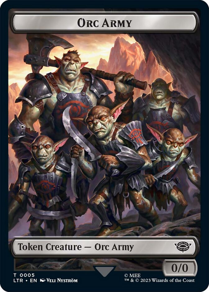 Orc Army Token (05) [The Lord of the Rings: Tales of Middle-Earth Tokens] | Jack's On Queen