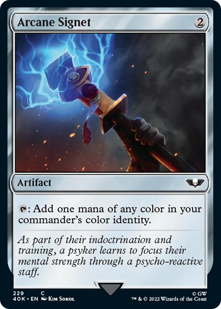 Arcane Signet (229) (Surge Foil) [Universes Beyond: Warhammer 40,000] | Jack's On Queen