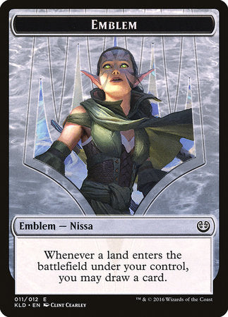 Emblem - Nissa, Vital Force [Kaladesh Tokens] | Jack's On Queen