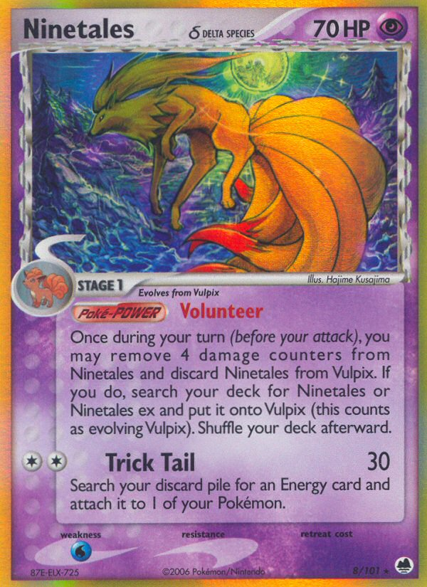 Ninetales (8/101) (Delta Species) [EX: Dragon Frontiers] | Jack's On Queen