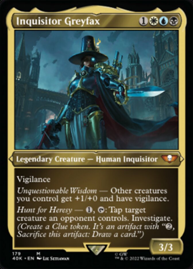 Inquisitor Greyfax (Display Commander) (Surge Foil) [Universes Beyond: Warhammer 40,000] | Jack's On Queen