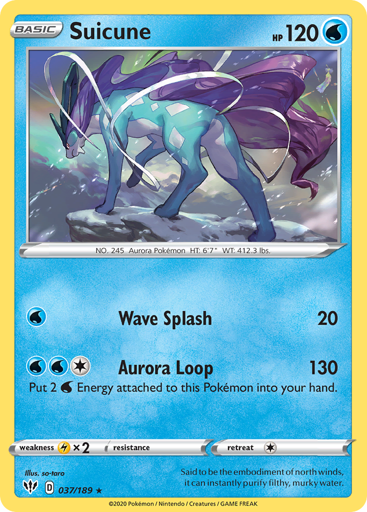 Suicune (037/189) [Sword & Shield: Darkness Ablaze] | Jack's On Queen