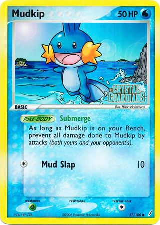 Mudkip (57/100) (Stamped) [EX: Crystal Guardians] | Jack's On Queen