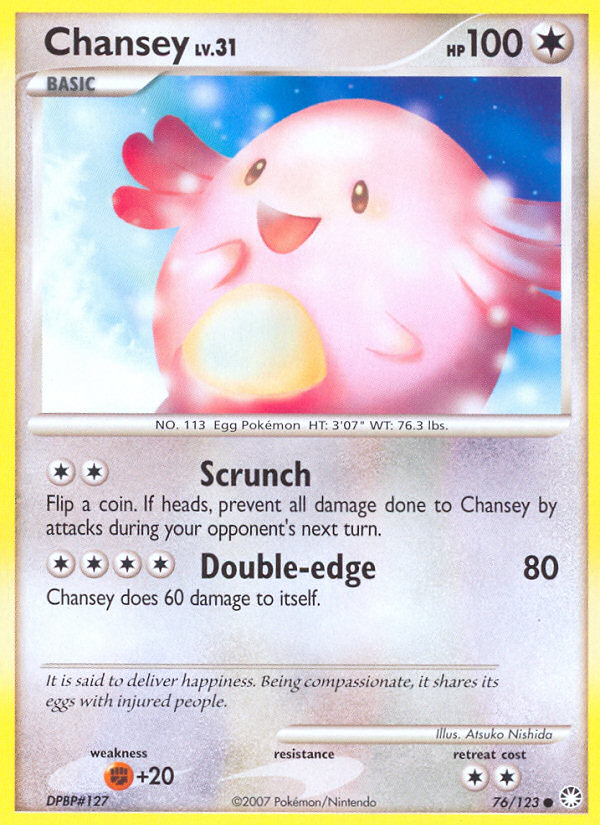 Chansey (76/123) [Diamond & Pearl: Mysterious Treasures] | Jack's On Queen