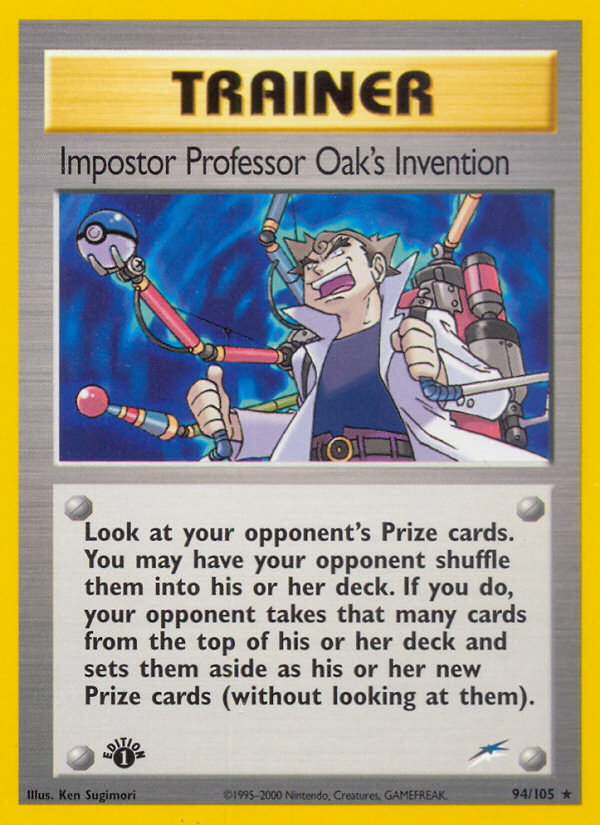 Impostor Professor Oak's Invention (94/105) [Neo Destiny 1st Edition] | Jack's On Queen