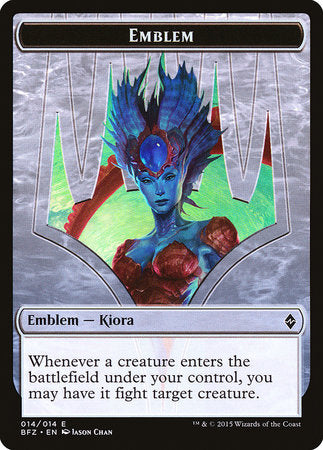 Emblem - Kiora, Master of the Depths [Battle for Zendikar Tokens] | Jack's On Queen