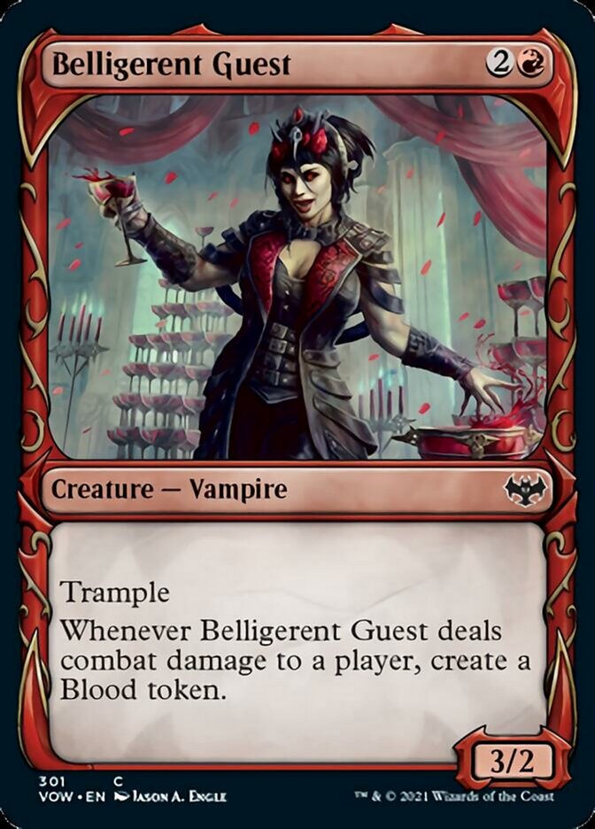 Belligerent Guest (Showcase Fang Frame) [Innistrad: Crimson Vow] | Jack's On Queen