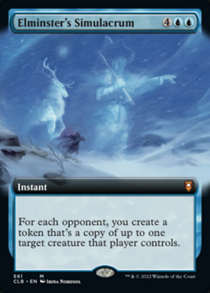 Elminster's Simulacrum (Extended Art) [Commander Legends: Battle for Baldur's Gate] | Jack's On Queen