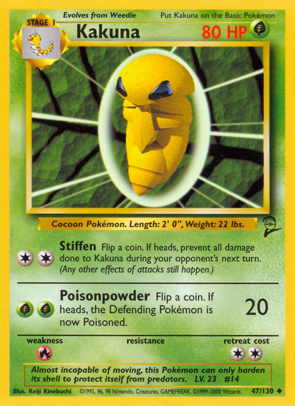 Kakuna (47/130) [Base Set 2] | Jack's On Queen
