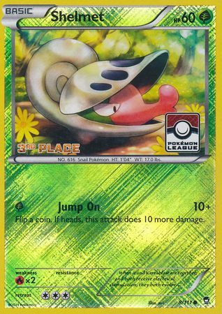 Shelmet (8/111) (League Promo 3rd Place) [XY: Furious Fists] | Jack's On Queen