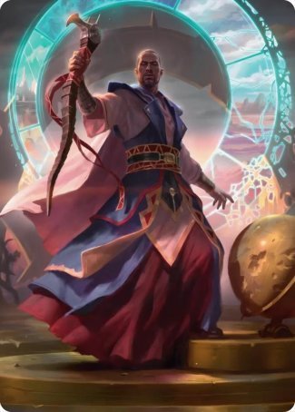 Teferi, Who Slows the Sunset Art Card [Innistrad: Midnight Hunt Art Series] | Jack's On Queen