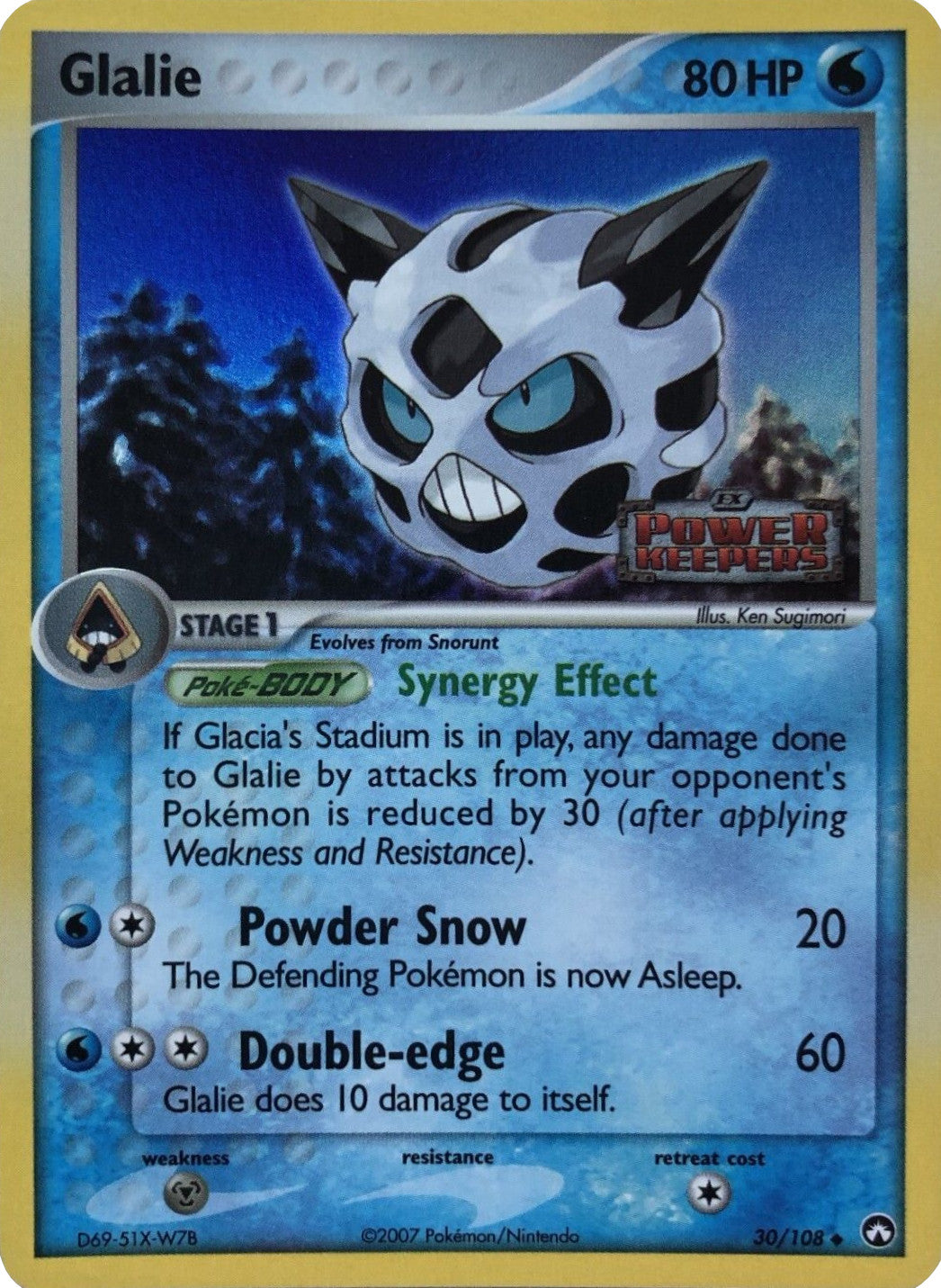 Glalie (30/108) (Stamped) [EX: Power Keepers] | Jack's On Queen