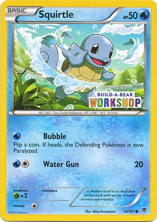 Squirtle (14/101) (Build A Bear Workshop Exclusive) [Black & White: Plasma Blast] | Jack's On Queen