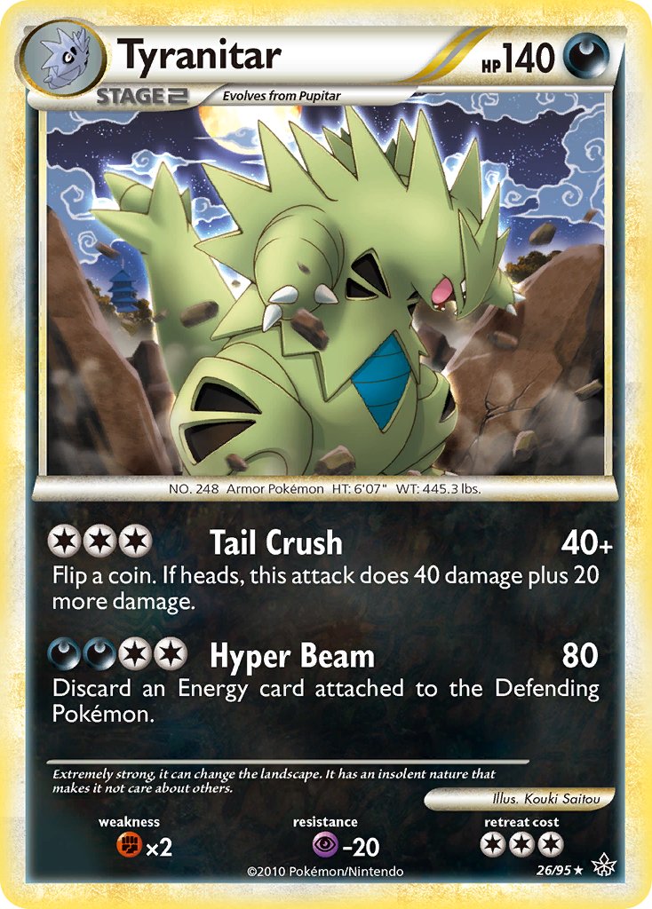 Tyranitar (26/95) (Theme Deck Exclusive) [HeartGold & SoulSilver: Unleashed] | Jack's On Queen