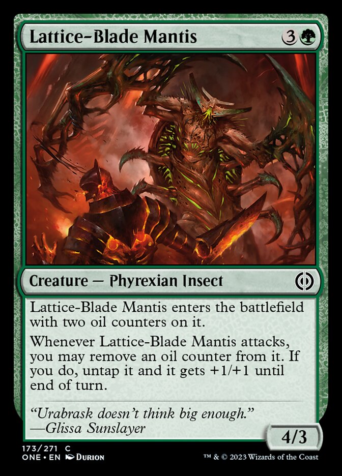 Lattice-Blade Mantis [Phyrexia: All Will Be One] | Jack's On Queen