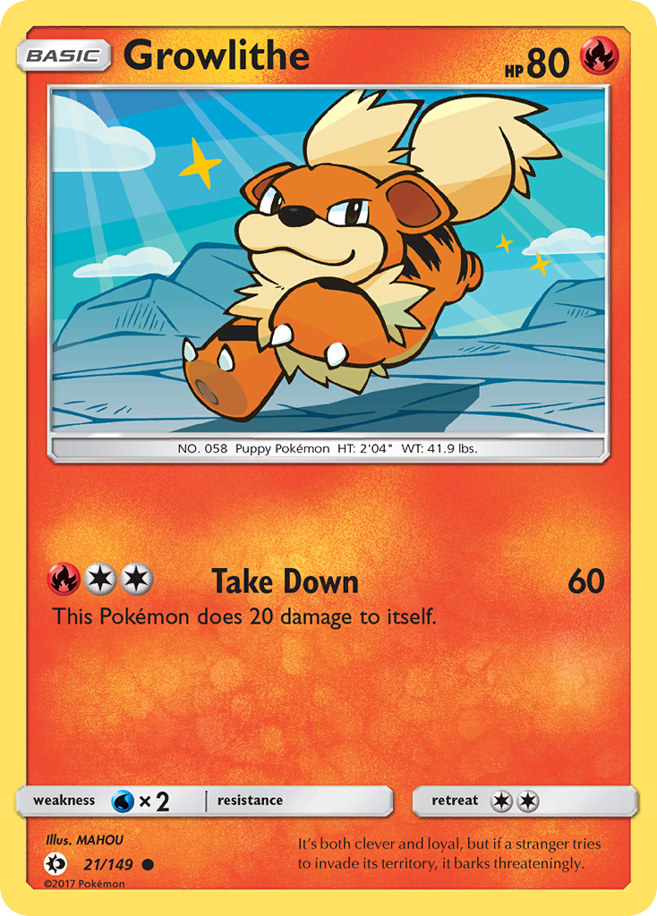 Growlithe (21/149) [Sun & Moon: Base Set] | Jack's On Queen