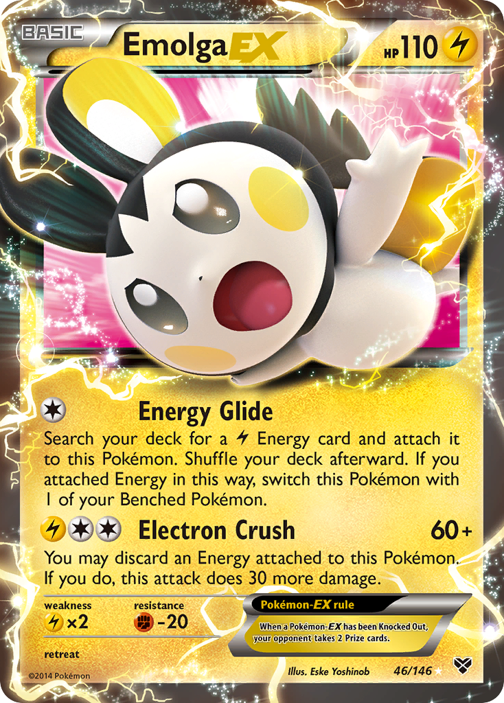 Emolga EX (46/146) [XY: Base Set] | Jack's On Queen