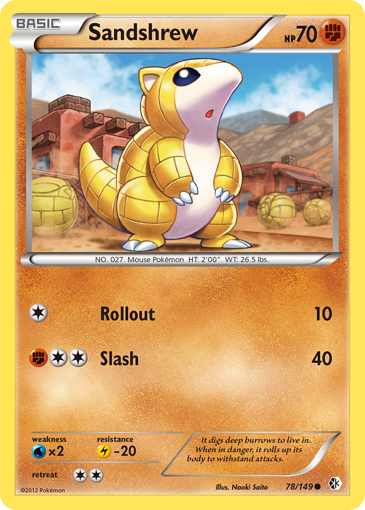 Sandshrew (78/149) [Black & White: Boundaries Crossed] | Jack's On Queen