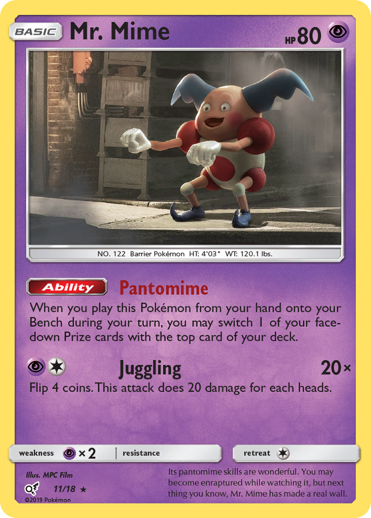 Mr. Mime (11/18) [Sun & Moon: Detective Pikachu] | Jack's On Queen