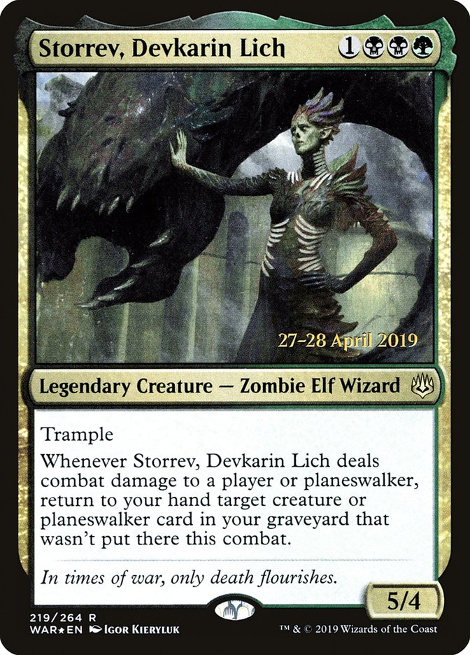 Storrev, Devkarin Lich  [War of the Spark Prerelease Promos] | Jack's On Queen