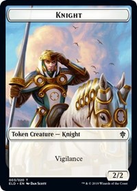 Knight // Food (17) Double-sided Token [Throne of Eldraine Tokens] | Jack's On Queen