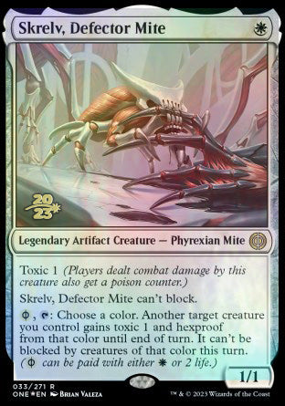 Skrelv, Defector Mite [Phyrexia: All Will Be One Prerelease Promos] | Jack's On Queen