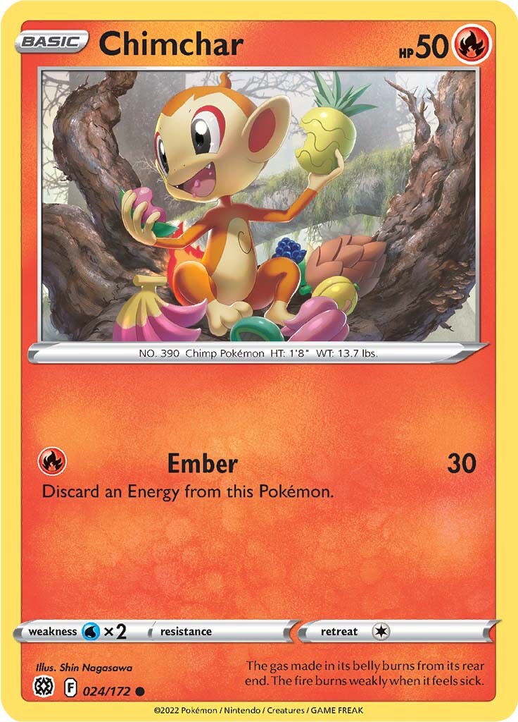 Chimchar (024/172) [Sword & Shield: Brilliant Stars] | Jack's On Queen