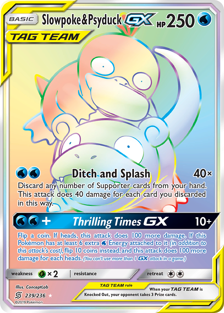 Slowpoke & Psyduck GX (239/236) [Sun & Moon: Unified Minds] | Jack's On Queen