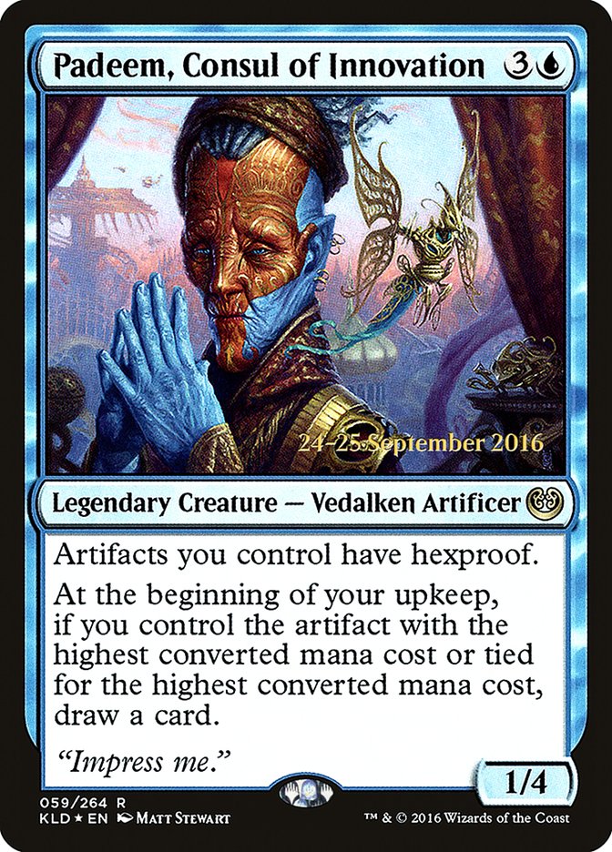 Padeem, Consul of Innovation  [Kaladesh Prerelease Promos] | Jack's On Queen