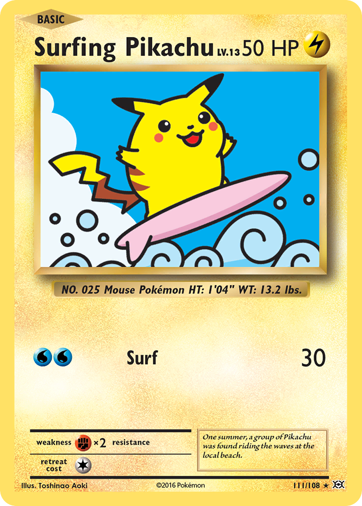 Surfing Pikachu (111/108) [XY: Evolutions] | Jack's On Queen