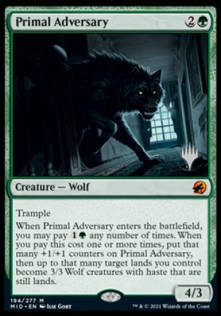 Primal Adversary (Promo Pack) [Innistrad: Midnight Hunt Promos] | Jack's On Queen