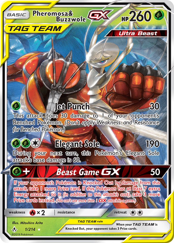 Pheromosa & Buzzwole GX (1/214) [Sun & Moon: Unbroken Bonds] | Jack's On Queen