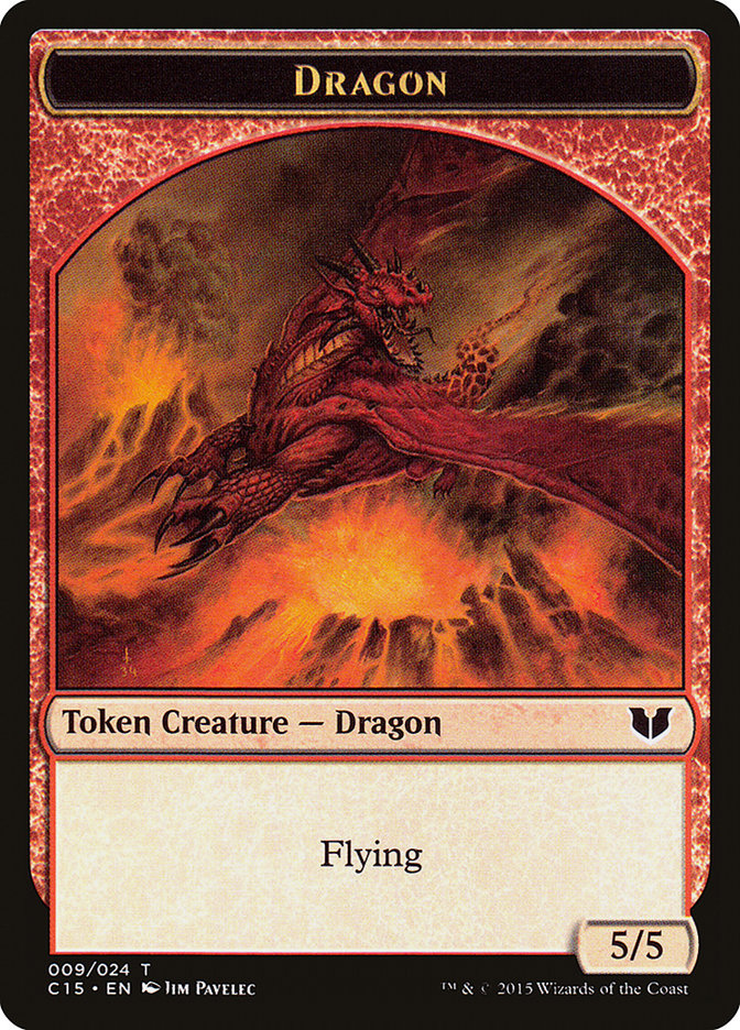 Dragon // Dragon Double-Sided Token [Commander 2015 Tokens] | Jack's On Queen