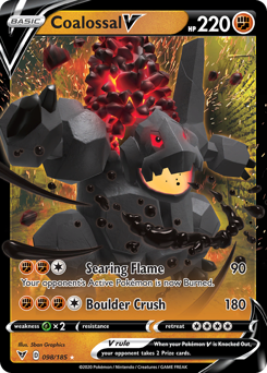 Coalossal V (098/185) [Sword & Shield: Vivid Voltage] | Jack's On Queen