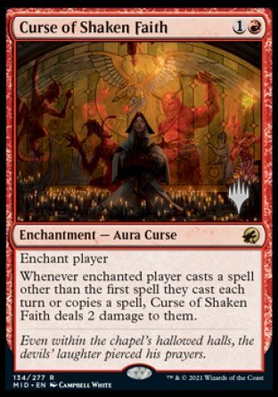 Curse of Shaken Faith (Promo Pack) [Innistrad: Midnight Hunt Promos] | Jack's On Queen