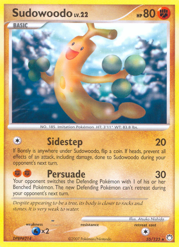 Sudowoodo (35/123) [Diamond & Pearl: Mysterious Treasures] | Jack's On Queen