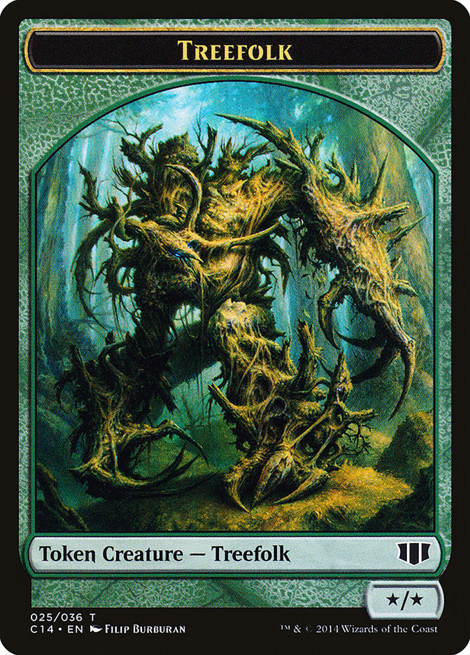 Treefolk // Wolf Double-sided Token [Commander 2014 Tokens] | Jack's On Queen