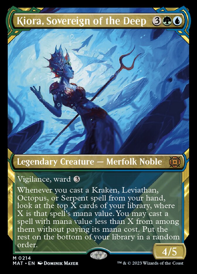 Kiora, Sovereign of the Deep (Showcase Halo Foil) [March of the Machine: The Aftermath] | Jack's On Queen