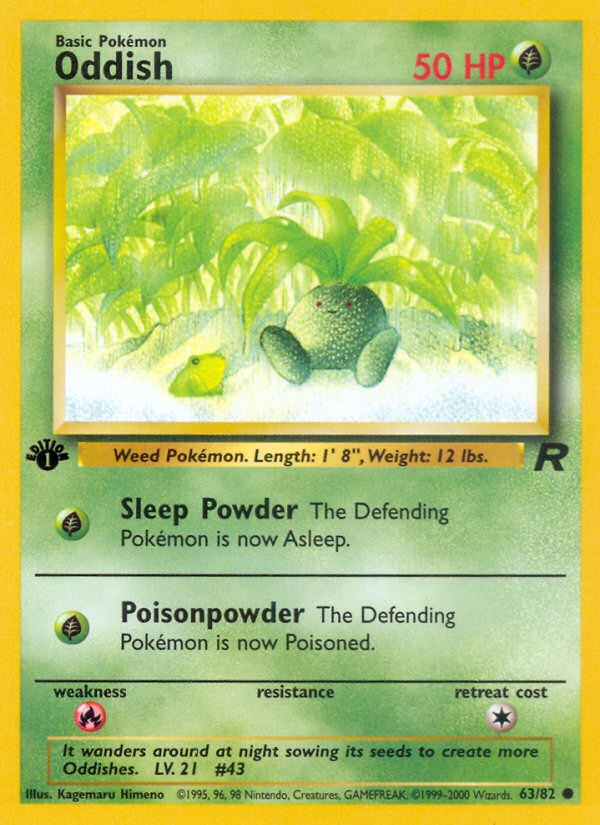 Oddish (63/82) [Team Rocket 1st Edition] | Jack's On Queen